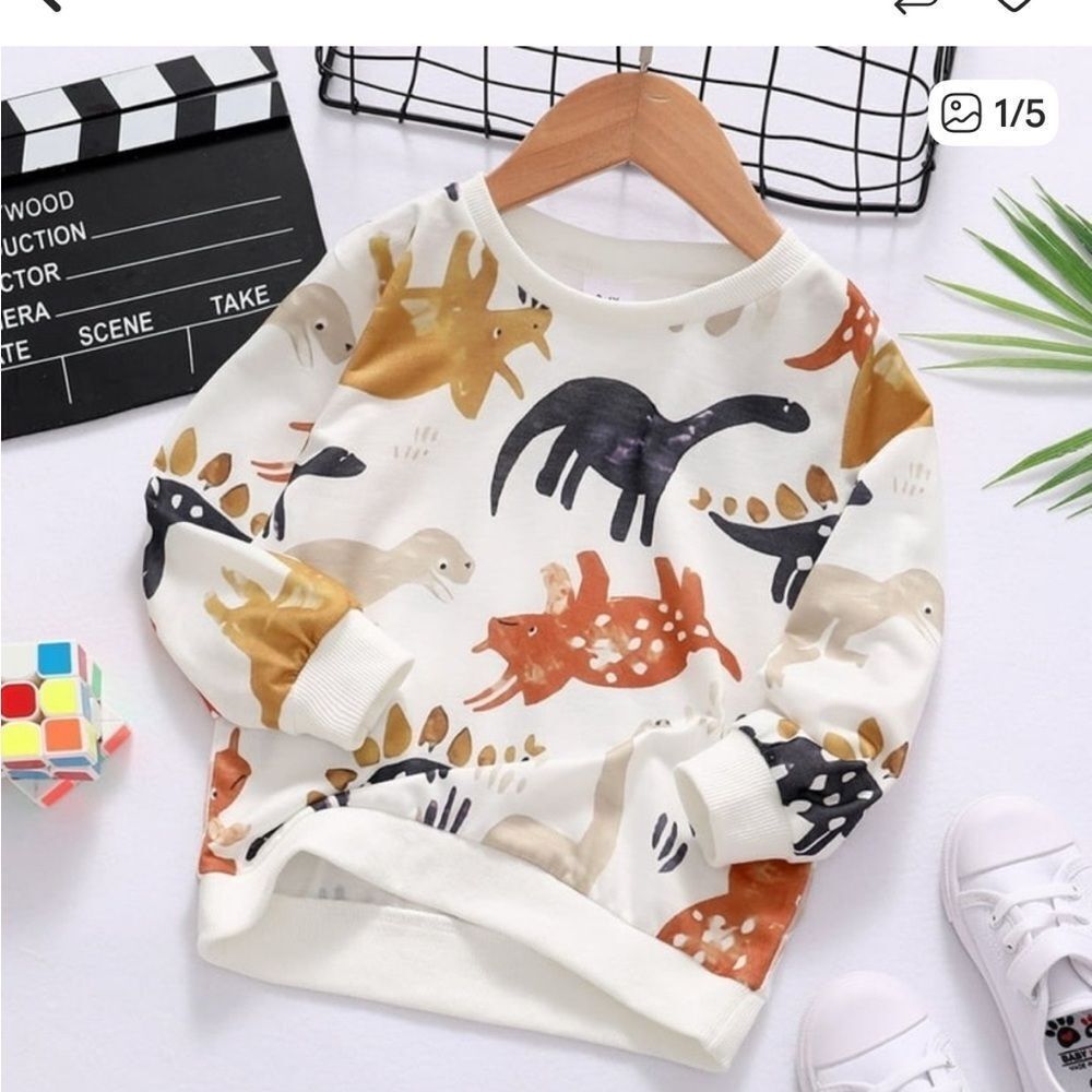 BABY BOYS NWT SIZE 6-9 MONTHS DINOSAUR SWEATSHIRT